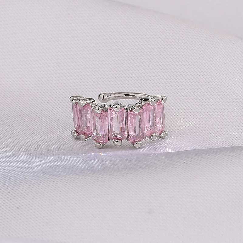 Winoneday 1Pcs Multicolour Irregular Block Zircon Clip for Women Ear Cuff Without Piercing Earrings JewelryX240913