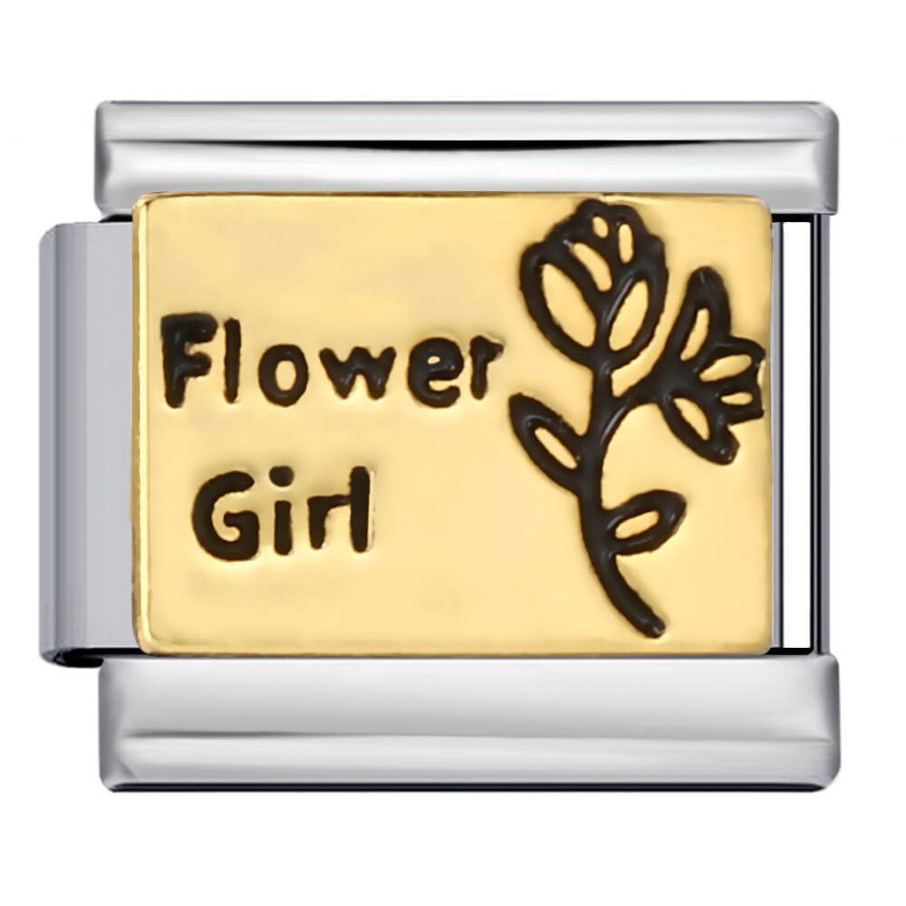 Girl Element Titanium Steel Welding enamel Wristband Cartoon DIY Italian Bracelet Italian Charm Links Stainless Steel Fit 9Mm Bracelet Jewelry DIY Mak