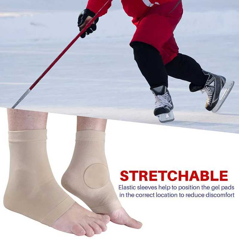 1 Pair Soft Shoe Boots Elastic Gel Bandage Nylon Sleeve For Ice Figure Skating Horse Riding Breathable Ankle Heel Foot Protect Y240913