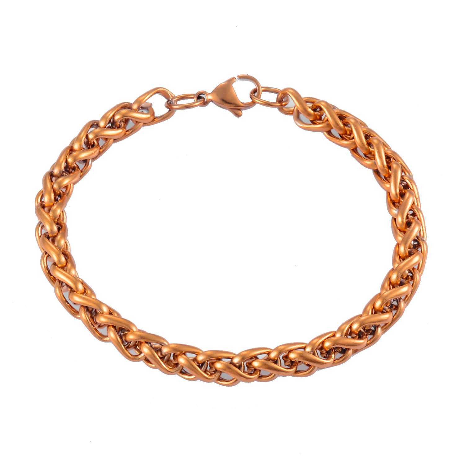 Waterproof Stainless Steel Wheat Chains Bracelet Gold Color High Quality Jewelry For Men And Women In Various ColorsX240913