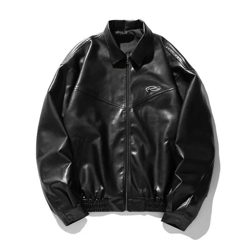 TFETTERS Brand 2024 Spring New Biker Jacket Men Turn Down Collar Vintage Couples Jacket American Fashion Party Punk Faux LeatherX240913