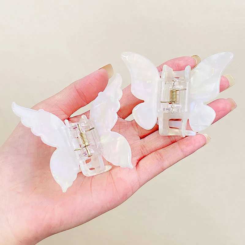 Women High Quality Acetate Colorful Butterfly Hair Claws Elegant Hair Decorate Hairpins Long Hair Hold Headband Hair AccessoriesX240912