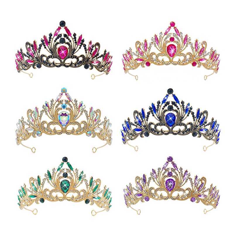 Luxury Elegant Girls Crystal Tiara Crown For Women Party Wedding Prom Princess Rhinestone Bridal Crown Hair Jewelry AccessoriesX240913