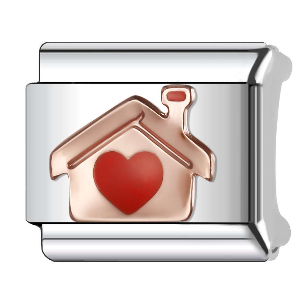 2024 Women's Gift Fit 9mm Stainless Steel Italian Charms Bracelet Links Beads DIY Bracelet With Italian Style Cute Classic Pattern