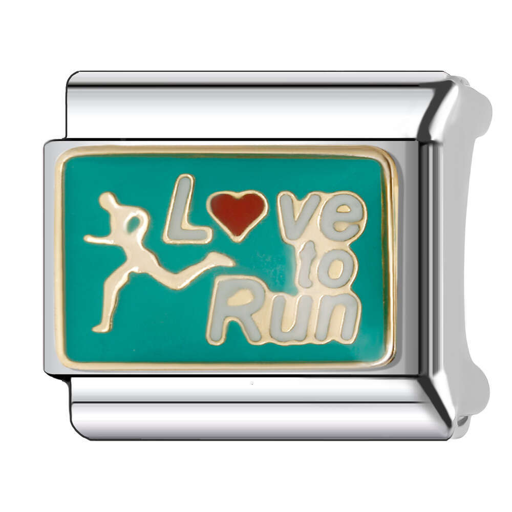 New Women's Gift Beautiful Bead Italian Charms Links Bangle Beads Fit 9mm Stainless Steel Bracelet Making DIY For Women Gifts Fashion Jewelry