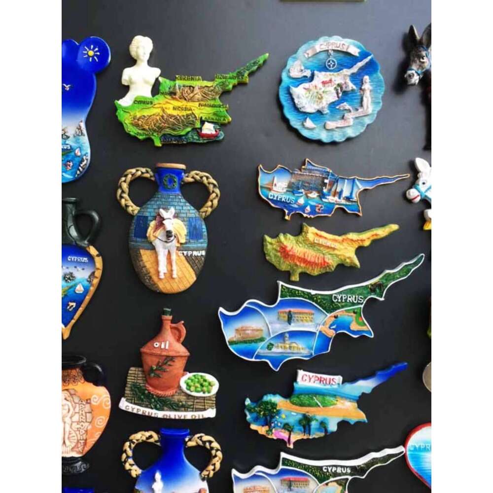 Mediterranean Cyprus Creative Travel Souvenir Gift Decorative arts and crafts Magnetic fridge magnets accompanied by hand gifts