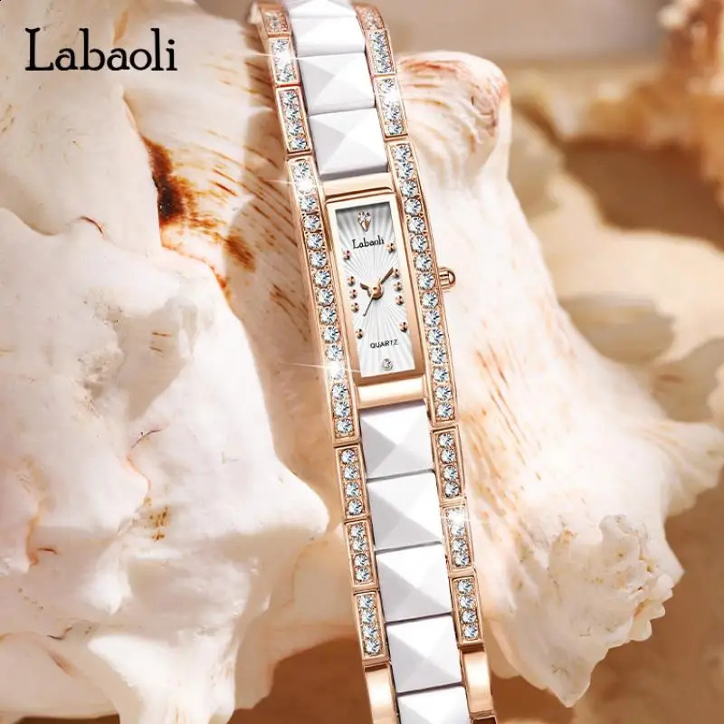 LABAOLI Rectangle y n Womens Watch Rhinestone Creative Dial Top Bracelet 240912