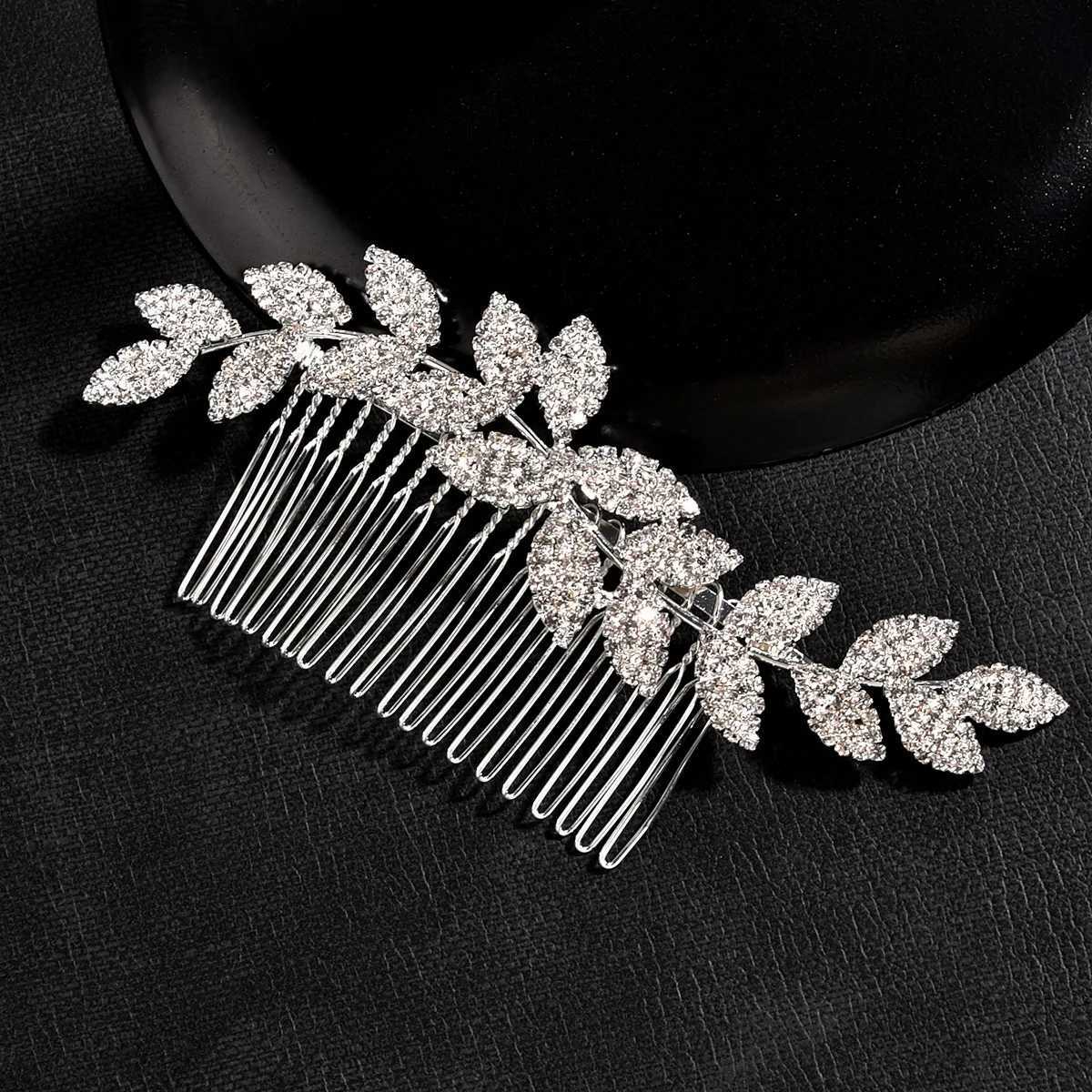 Crystal Petals Hair Comb Bridal Wedding Hair Accessories Flower Rhinestone Hair Jewelry For Women Engagement Headdress GiftsX240913