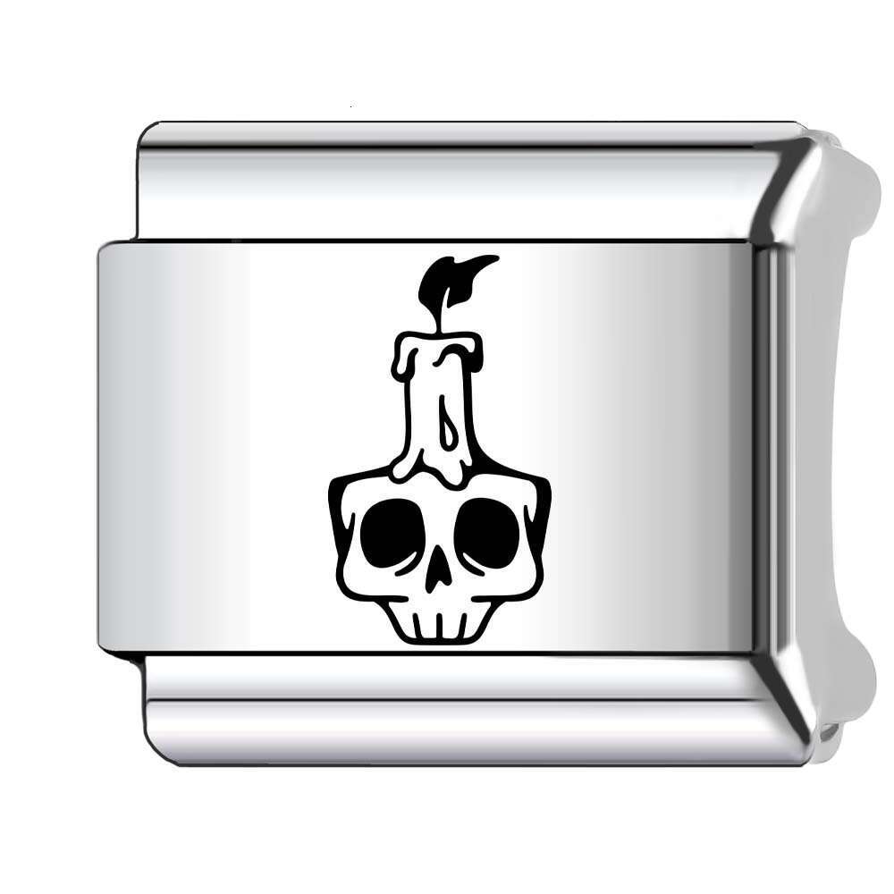 New Women's Gift Unique moon Bead Italian Charms Links Bangle Beads Fit 9mm Stainless Steel Bracelet Making DIY For Women Fashion Jewelry