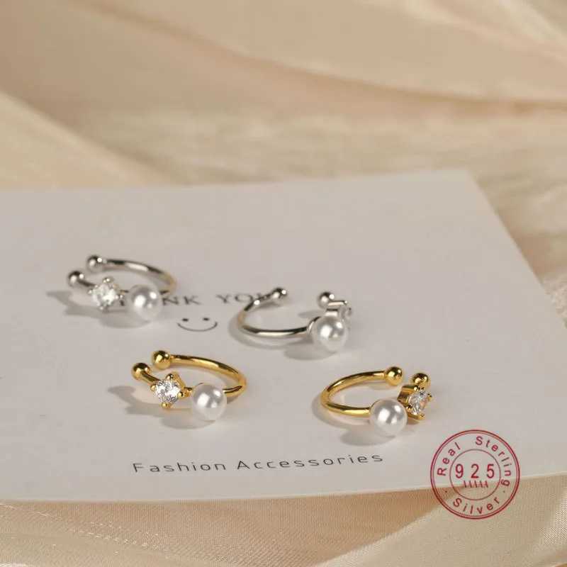 Luxury Temperament Without Ear Hole Earbone Clip Women 925 Sterling Silver Fashion Wedding Bridesmaid JewelryX240913