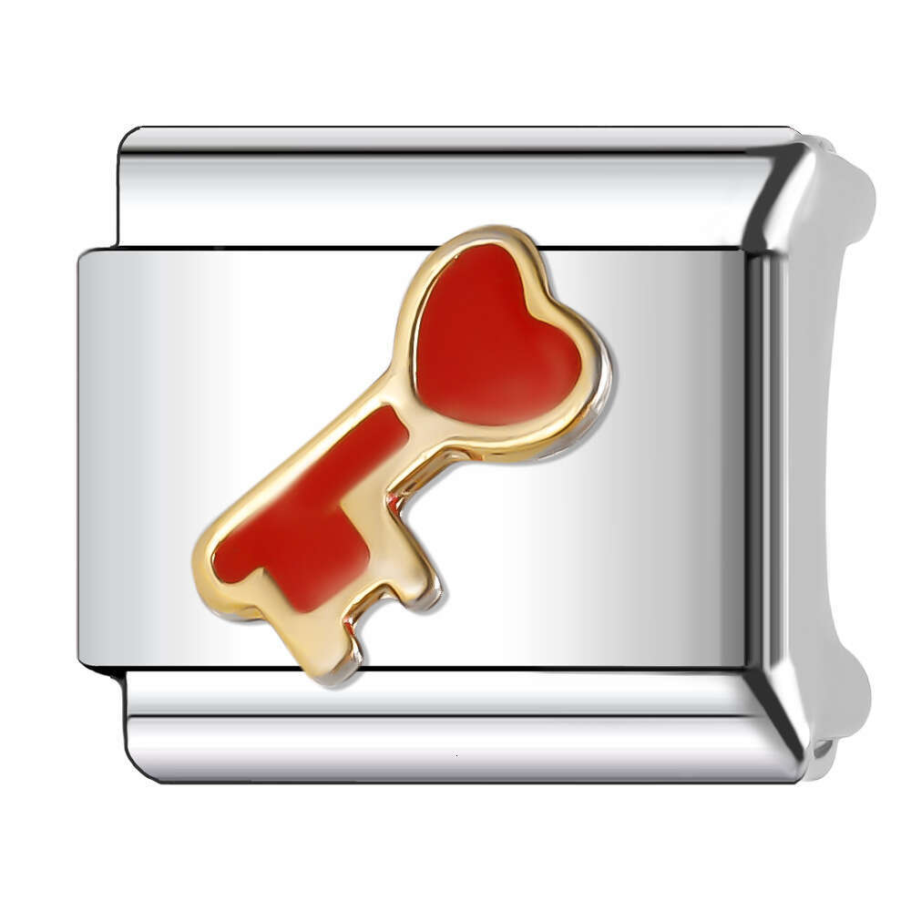 2024 Women's Gift Fit 9mm Stainless Steel Italian Charms Bracelet Links Beads DIY Bracelet With Italian Style Cute Classic Pattern