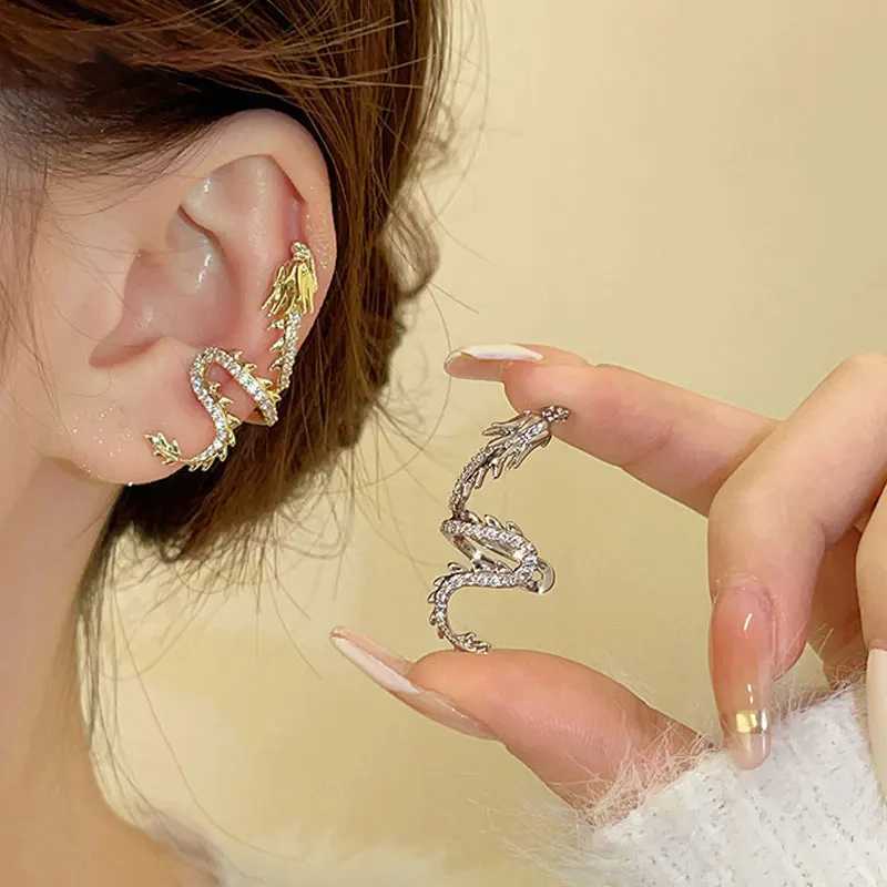 Dragon Shape Ear Clip Vintage Punk Gothic Exquisite Earrings for Women and Men Clip On Earrings Boucle Oreille Femme 2024 PartyX240913