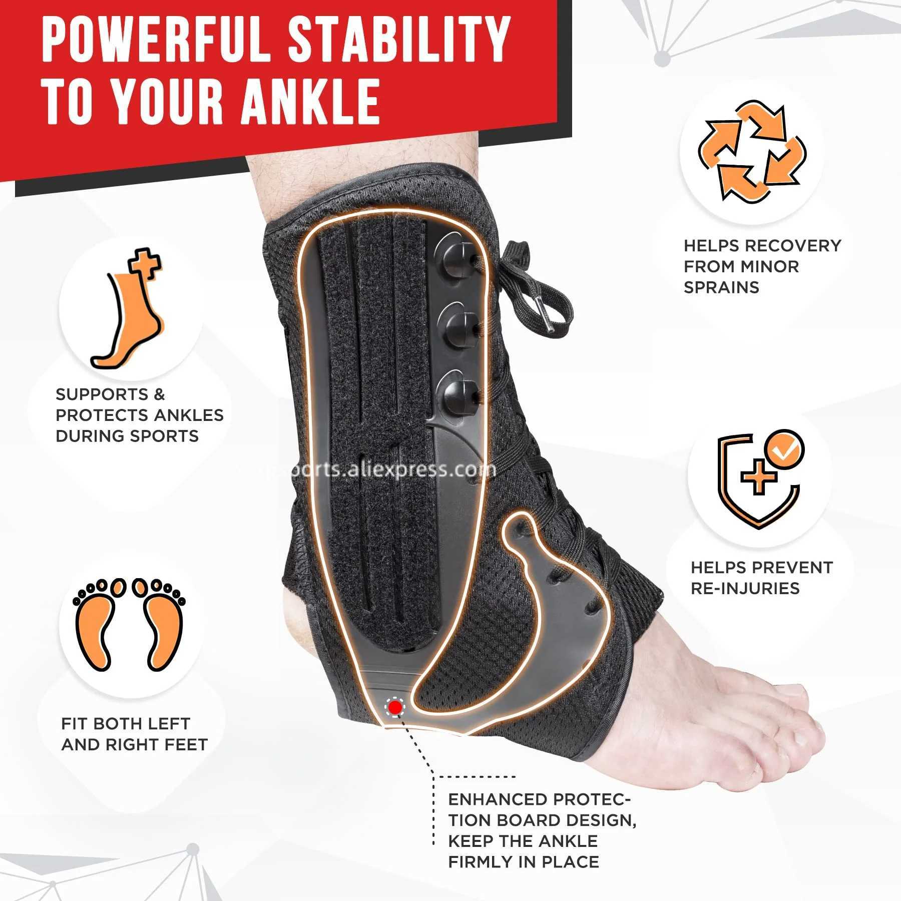 1Pc Sports Basketball Ankle Brace Support for Achilles Tendonitis Joint Pain Swelling Heel Spur Ankle Stabilizer Brace Tendon Y240913