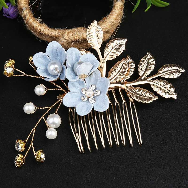 Wedding Bride Hairpin Hair Clips for Women Bridal Hair Accessories Pearl Rhinestone Flower Hair Combs Hairband Wedding JewelryX240913