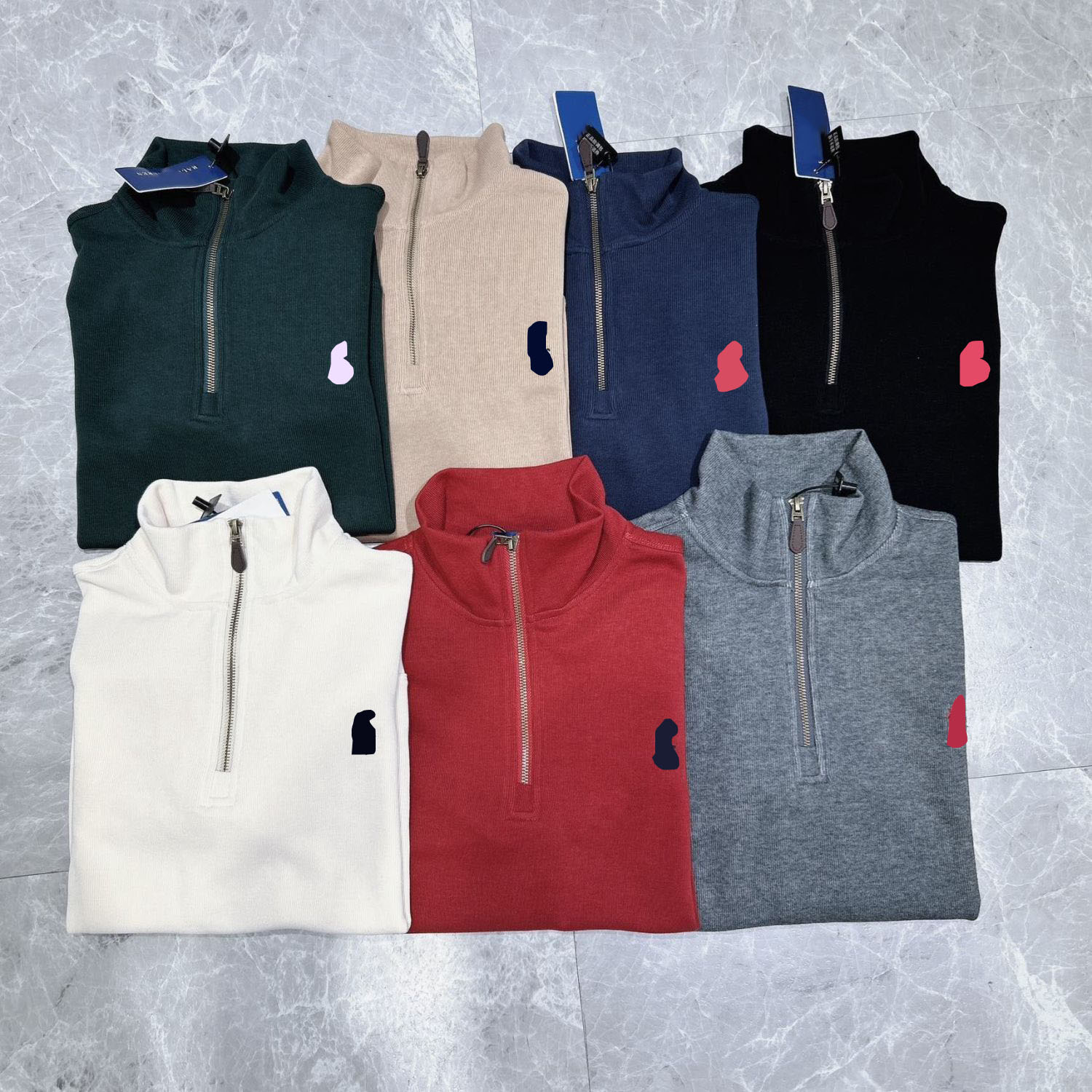 Sweatshirt Fashion POLO Women Tops Casual Letter Horse Embroidery Mens hoodie s Jumpers Warm Quarter Half Zip Up Pullover w250425