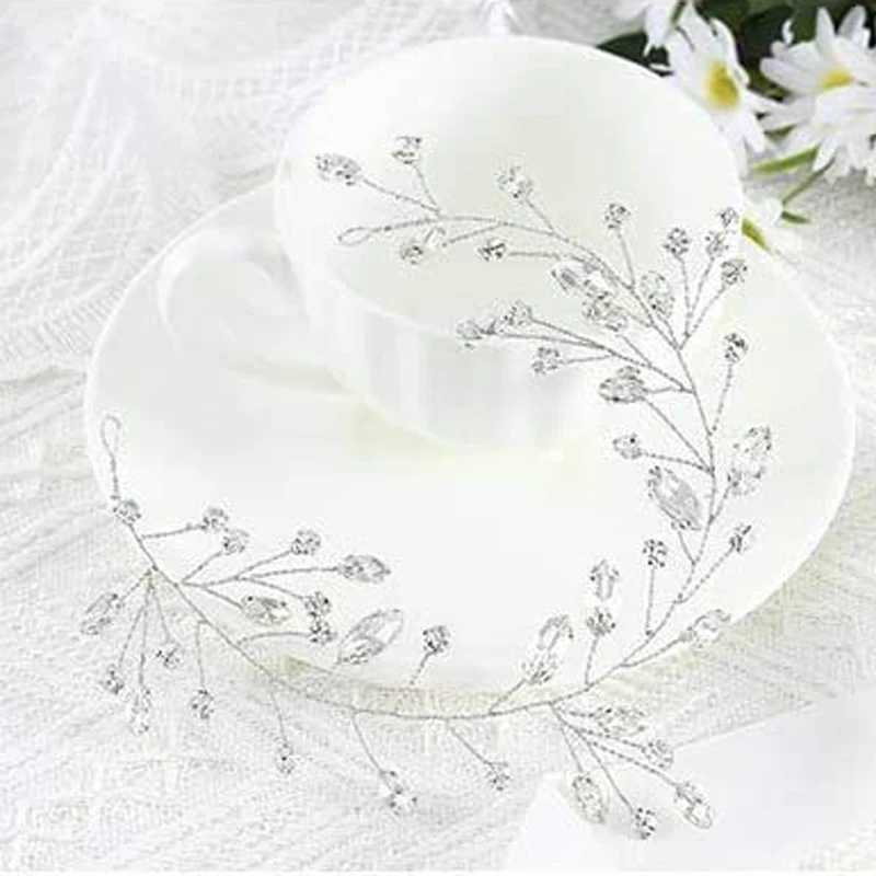 Women Wedding Bridal Hair Accessories for Party Hairband Rhinestone Hair Vine Fashion Hair Jewelry Handmade Prom Hair OrnamentsX240913