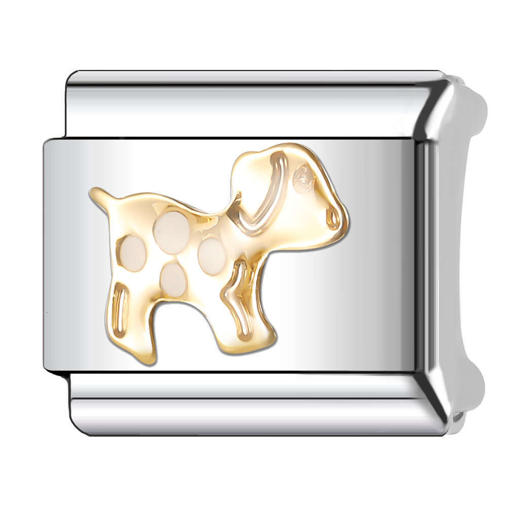 2024 Women's Gift Fit 9mm Stainless Steel Italian Charms Bracelet Links Beads Bracelet DIY Handmade Italian Style Classic Animal Pattern