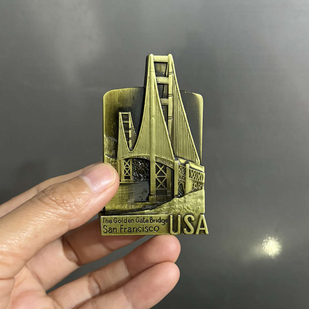 3D Metal Fridge Magnets France Paris USA Singapore Italy Switzerland Hong Kong Scenic Tourism Souvenir