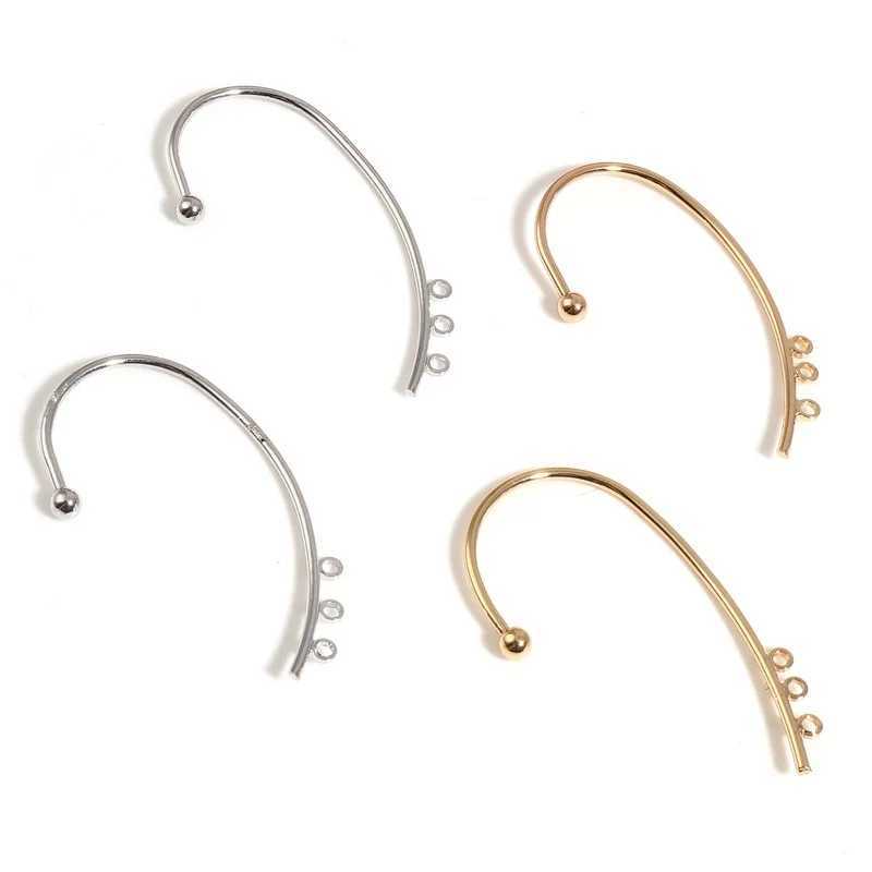 2 PCs Matel Ear Cuff Clip On Stud Wrap Earrings Gold Color Cuff Earring Earcuff Wrap For DIY Earring Clip Jewelry MakingX240913