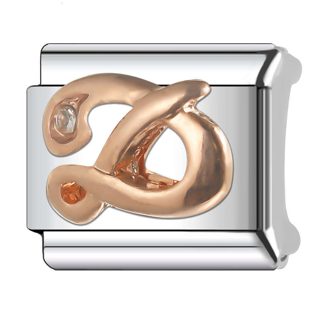 2024 New Women's Gift Letters Bead Italian Charms Links Beads Fit 9Mm Stainless Steel Bracelet Making Jewelry