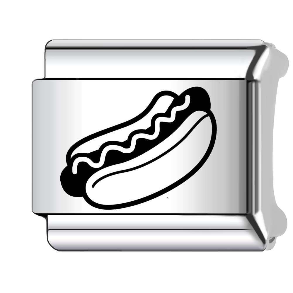 2024 New Women's Gift Coffee Drink Bead Italian Charms Links Beads Fit 9Mm Stainless Steel Bracelet Making Jewelry