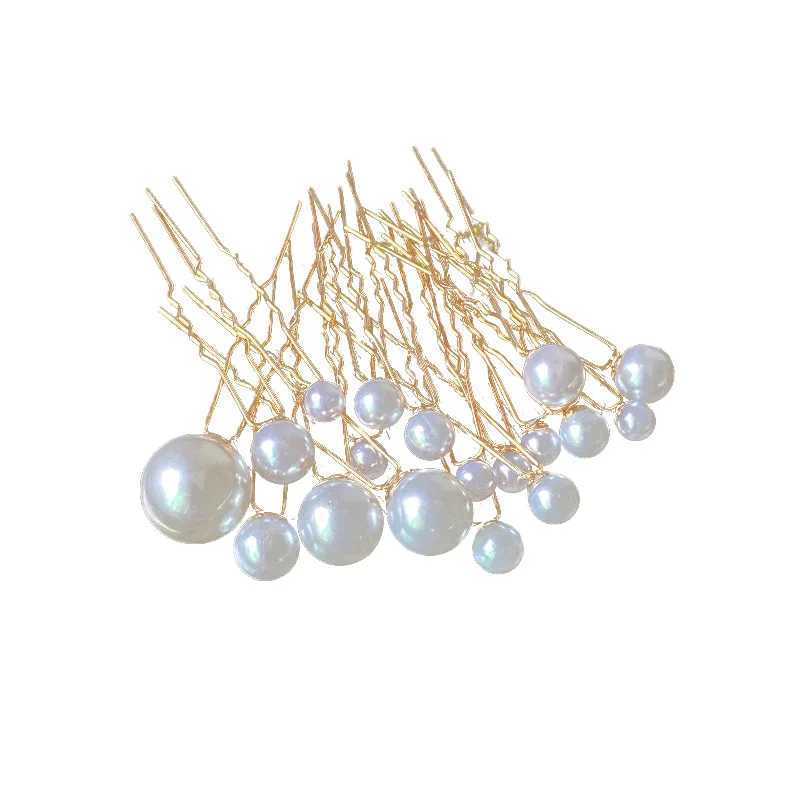 Ruoshui 18pcs Woman Elegant Pearl U Shape Hair Stick Wedding Hairpins Updo Hairstyle Tool Tools Bridal Tiara Hair AccessoriesX240913
