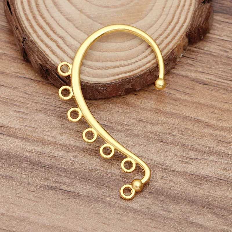 10pcs Earrings DIY Hair Jewelry Making Gold Color Wedding Accessories Copper Metal Bridal Hair Combs Findings Component 60x36mmX240913