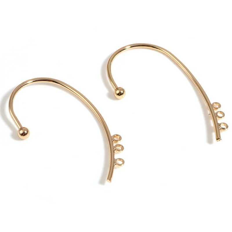 2 PCs Matel Ear Cuff Clip On Stud Wrap Earrings Gold Color Cuff Earring Earcuff Wrap For DIY Earring Clip Jewelry MakingX240913