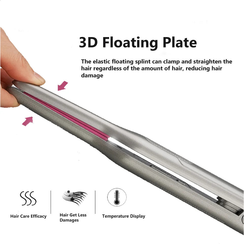 Professional 2 In 1 Hair Straightener Curling Iron Mini Pencil Flat Iron for Short Hair Beard Straightener Ceramic Hair Curler 240911