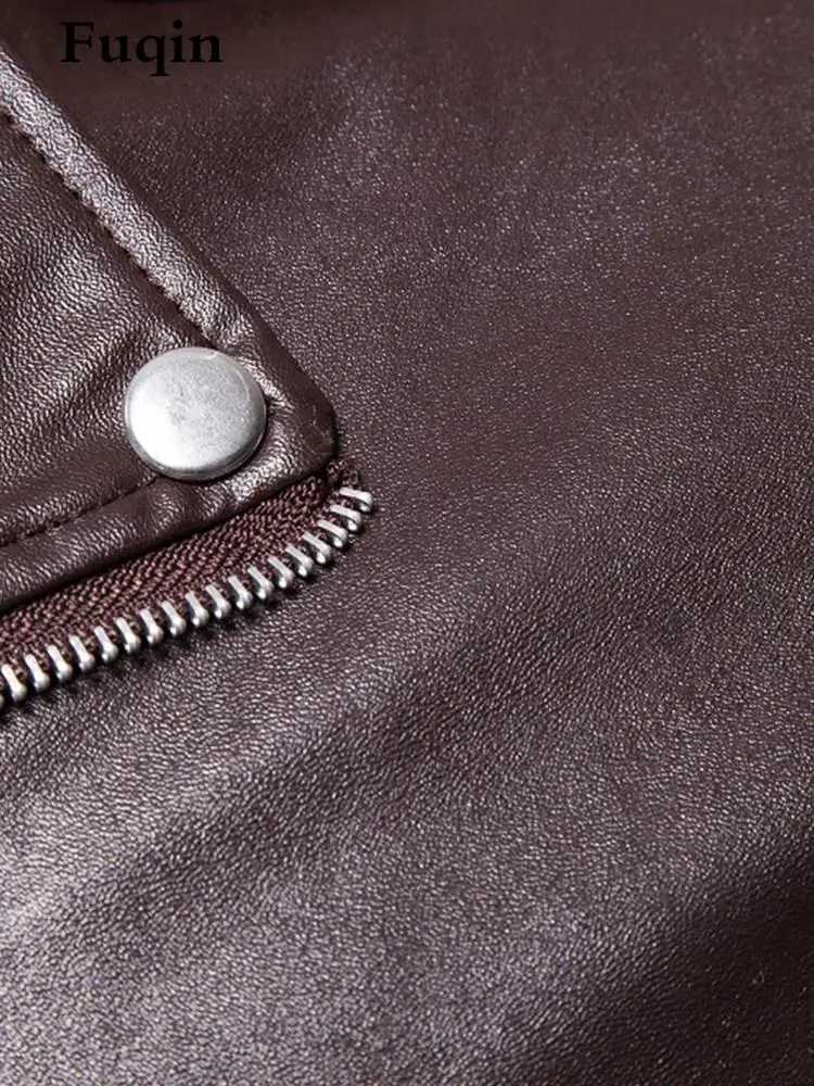 Real Leather Jacket For Men Rock Street Zipper Belt Coat Motorcycle Warm Fall Jackets British Fashion Man PU Leather ClothingX240913