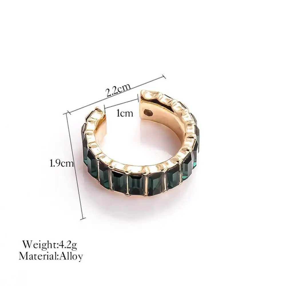 No Piercing Earrings Party No Pierced Rhinestone Dangle CZ Cuff Earrings C-shaped Statement Cubic Zirconia Ear CuffX240913