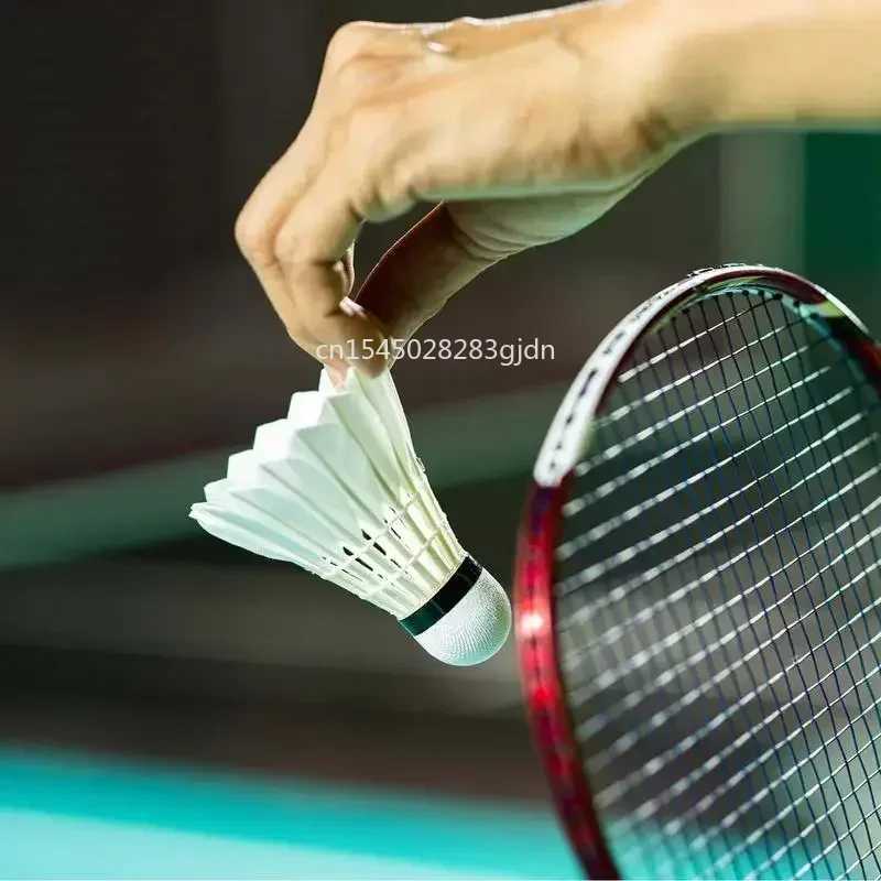 12Pcs Badminton Shuttlecocks White Duck Feather Badminton Balls Sports Training Badminton Balls Indoor Outdoor Game Y240912