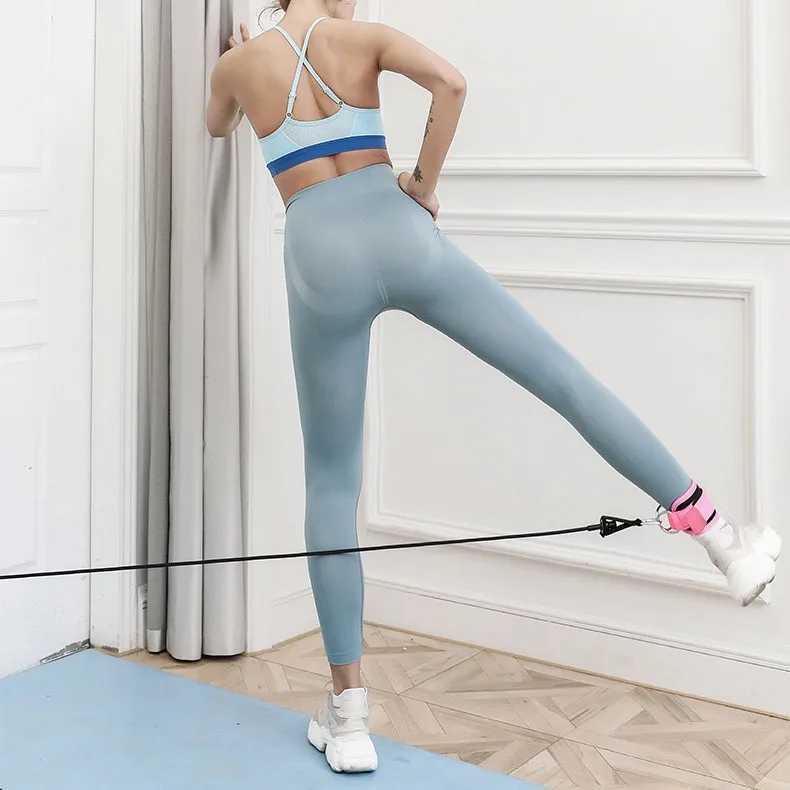 Fitness Ankle Straps Adjustable D-Ring Support Cuffs Gym Leg Strength Workouts Pulley With Buckle Sports Guard Safety Abductors Y240914