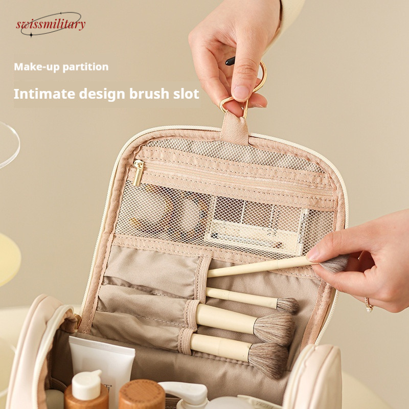 Swissmilitary New Makeup with High Appearance Value, Large Capacity, Portable, Waterproof Storage Bag, Travel Hook, Washing Bag #24