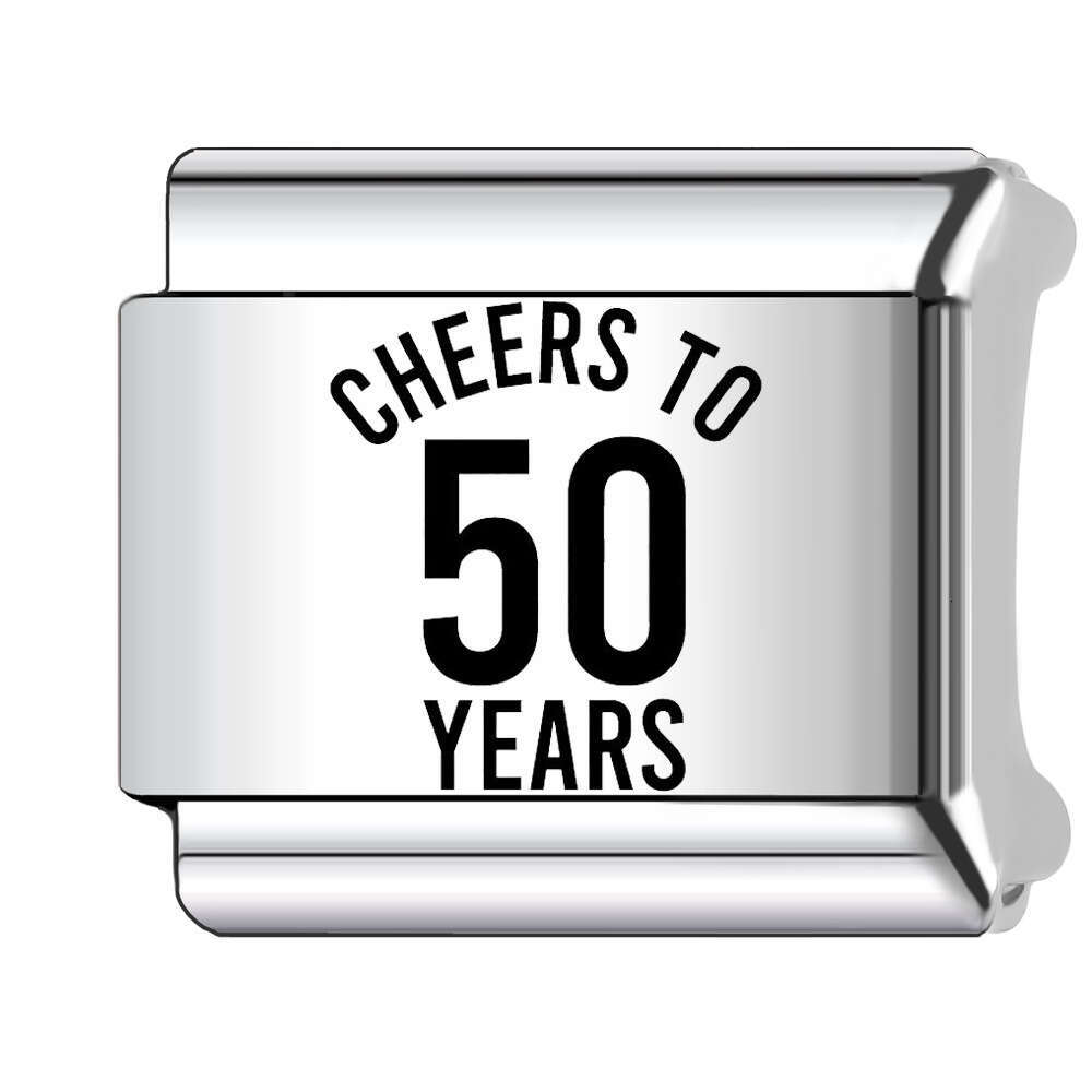 2024 New Women's Gift Number bead Italian Charms Links Beads Fit 9Mm Stainless Steel Bracelet Making Jewelry