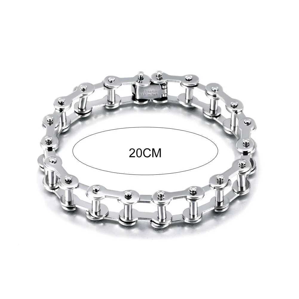 1pcs Punk Stainless Steel Bracelet Men Biker Bicycle Motorcycle Fashion Chain Bracelets Jewelry AccessoriesX240913