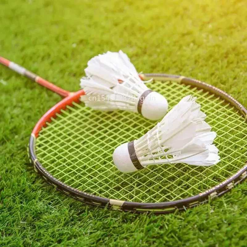 12Pcs Badminton Shuttlecocks White Duck Feather Badminton Balls Sports Training Badminton Balls Indoor Outdoor Game Y240912