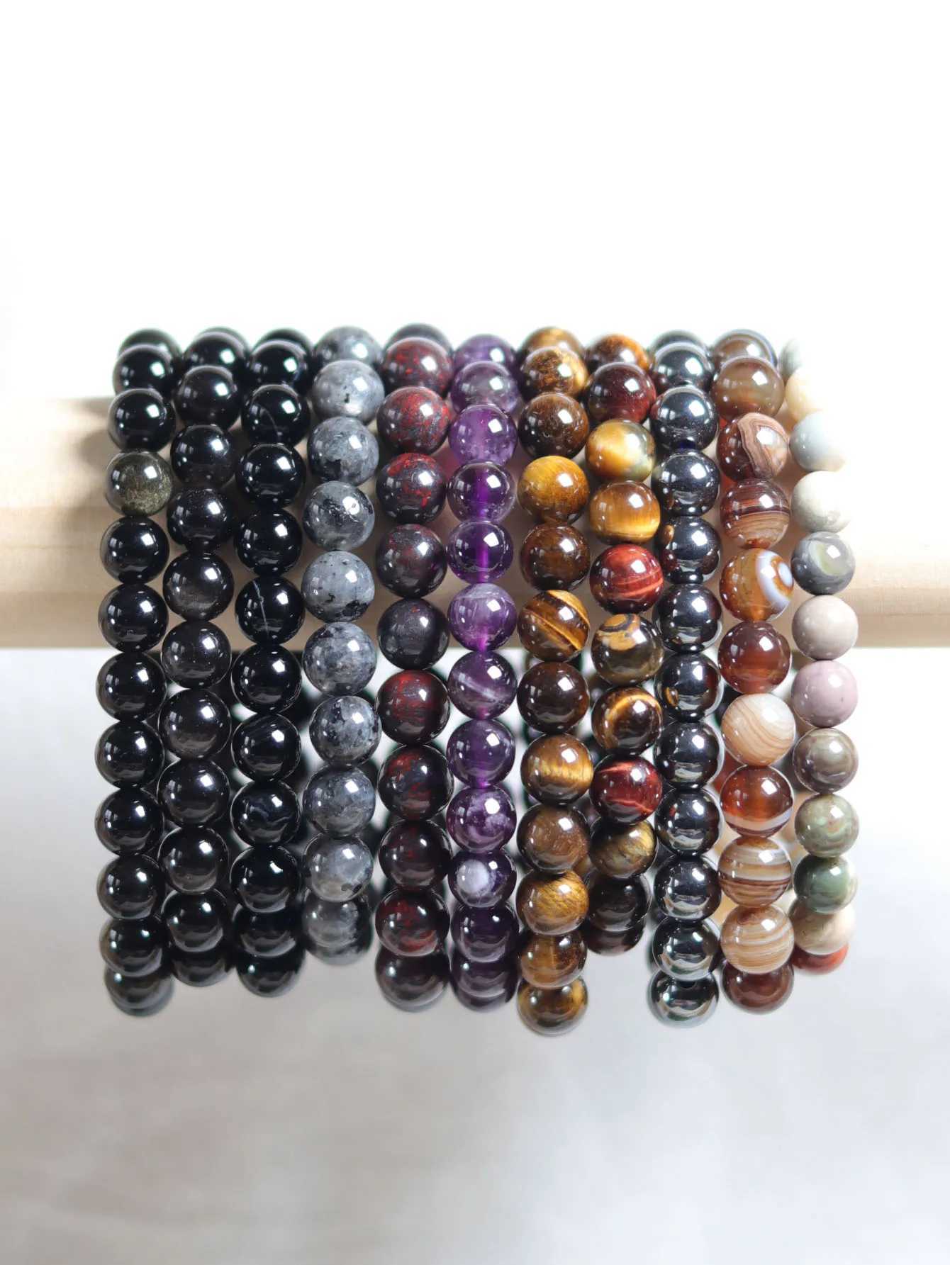 1 Bohemian minimalist natural gemstone 8MM round bead bracelet suitable for womens daily wear holiday parties W240913