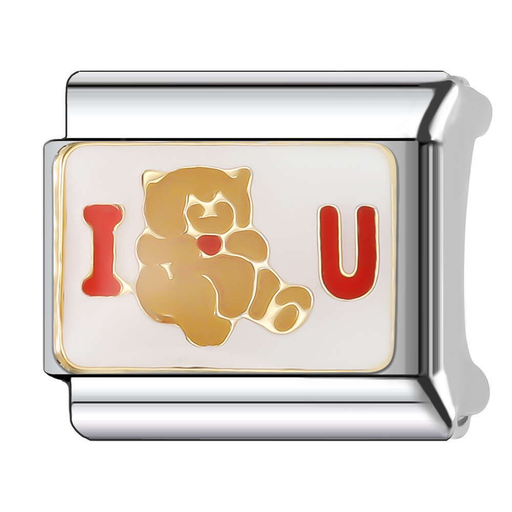 2024 Women's Gift Fit 9mm Stainless Steel Italian Charms Bracelet Links Beads Bracelet DIY Handmade Italian Style Classic Animal Pattern