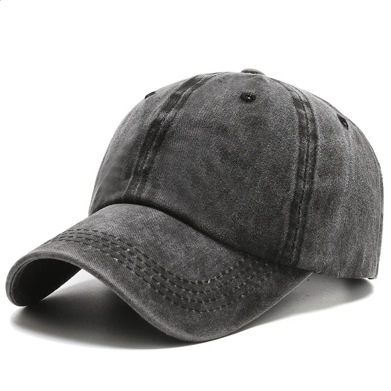 Versatile Solid Color Washed Light Plate Hat Men and Womens Casual Sports Baseball Spring Summer Sun Protection 240906
