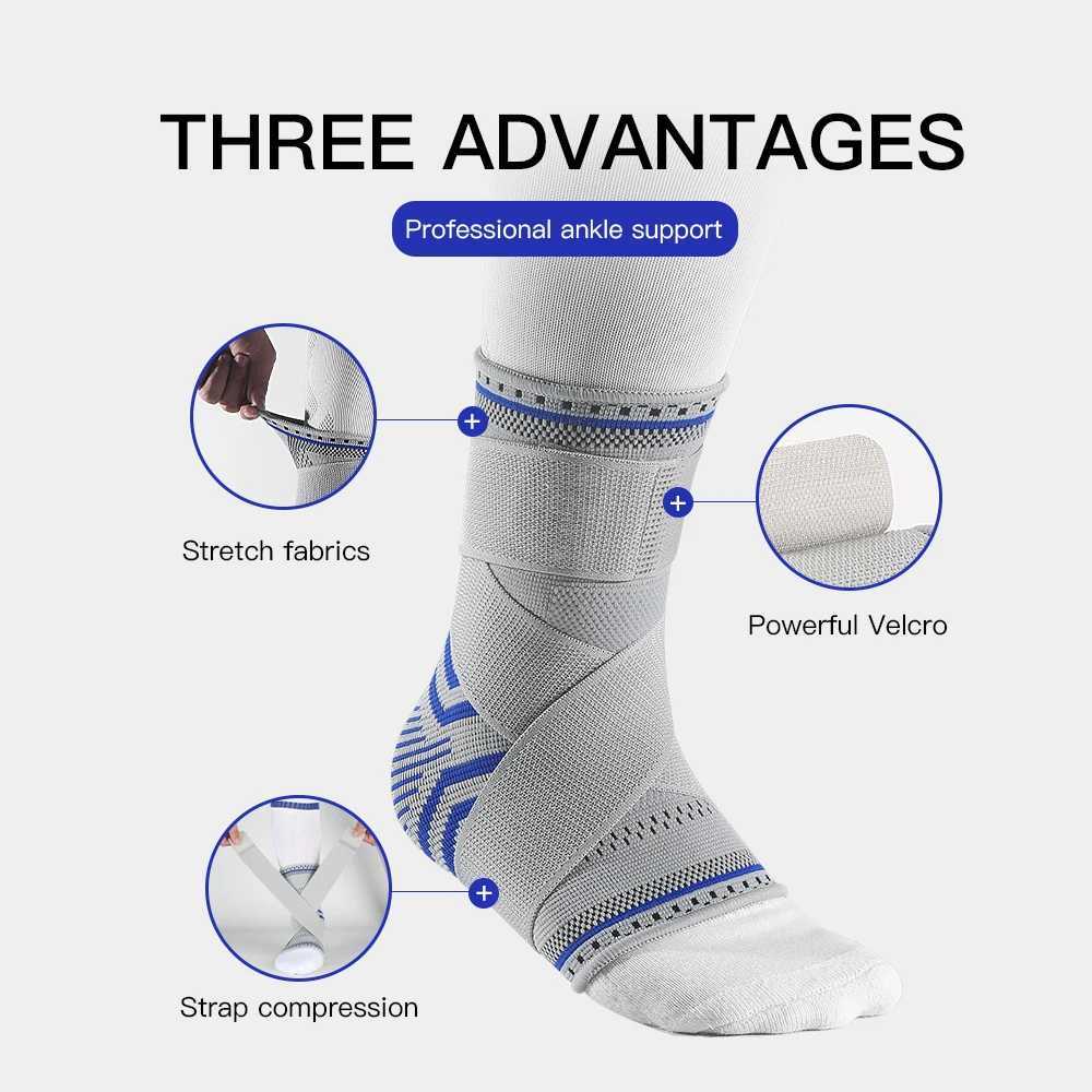Knitted Bandage Basketball Fitness Ankle Socks Sport Riding Anti-Skid Silicone Ankle Protector Y240913