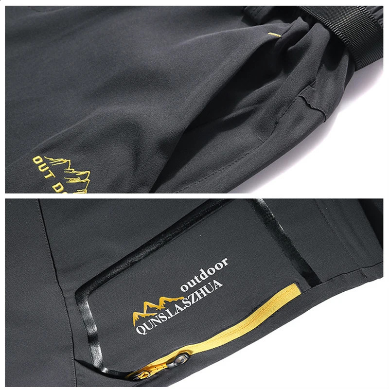 TRVLWEGO Mens Camping Hiking Pants Trekking High Stretch Summer Thin Waterproof Quick Dry UV-Proof Outdoor Travel Trousers 240912