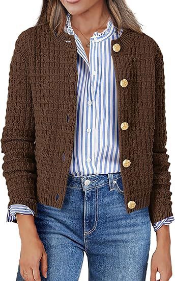 2024 Autumn/Winter Xiyin Hot Selling Knitted Striped Solid Color Commuter cardigan Women's Wear