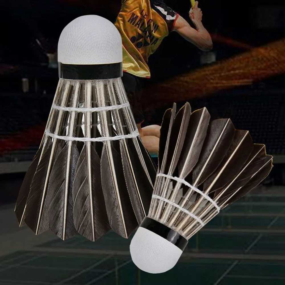 Professional Black Goose Feather Badminton Durable Badminton Shuttlecock Badminton Accessories Sports Entertainment Supplies Y240912