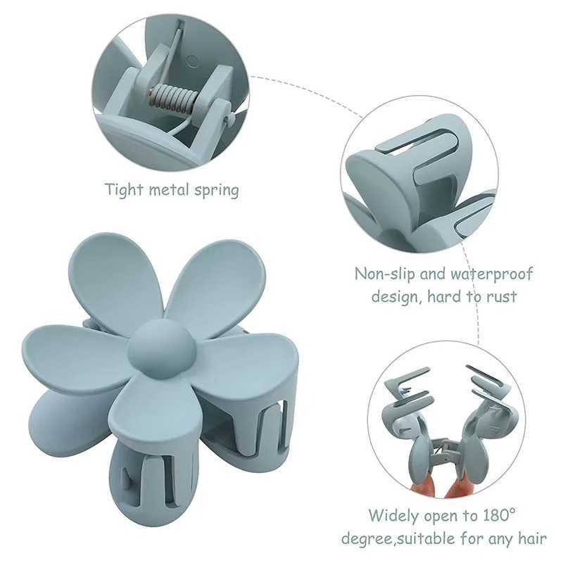 Large Flower Claw Clips For Women Thick Hair Girls Dasiy Strong Hold Matte Hair Clamps Headwear Barrette Hair AccessoriesX240912