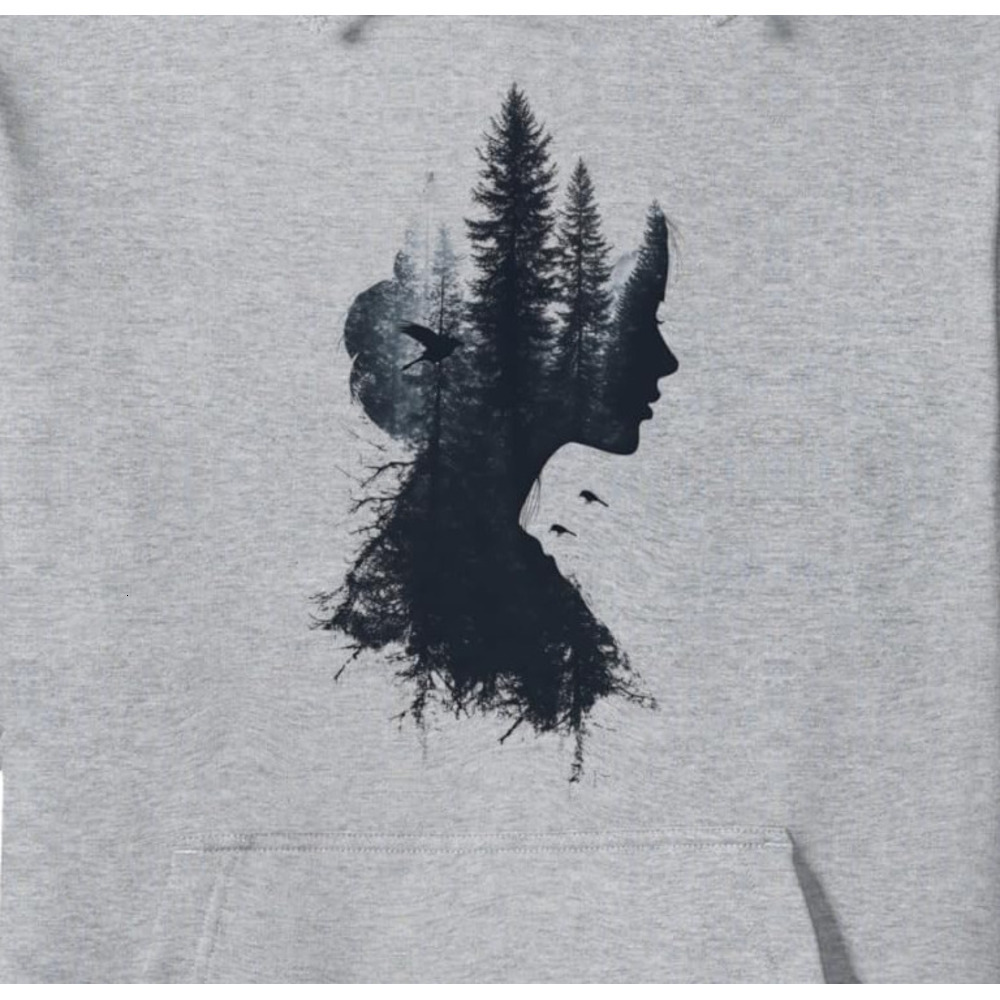 Hoodie for Mens Womens Nature Lover Forest Silhouette Wildlife Bird Gift Pullover Hoodie Graphic Hoodies sweatshirt Pullover Long Sleeve