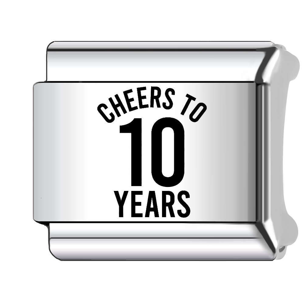 2024 New Women's Gift Number bead Italian Charms Links Beads Fit 9Mm Stainless Steel Bracelet Making Jewelry