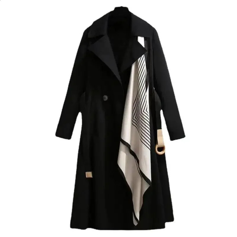 2024 Autumnwinter Womens Clothing Stylish Age-reducing Medium-length Slimming Jacket Trendy Womens Trench 240913