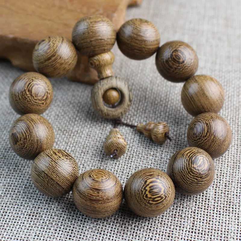 Authentic African wooden bracelet beads 12-20mm sandalwood prayer beads wholesale mens jewelry elastic thread 0314 W240913
