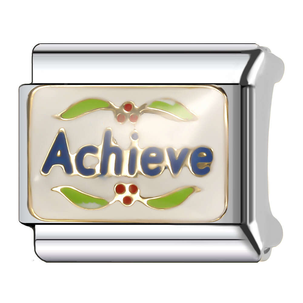 2024 Women's Gift Fit 9mm Stainless Steel Italian Charms Bracelet Links Beads Bracelet DIY Handmade Italian Style Classic Pattern Gift